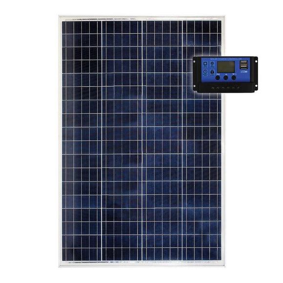 Massimo 100W Solar Panel With 10 AMP Charge Controller, 15.67