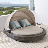 OVE Decors Sienna Oval Daybed Outdoor Patio Canopy Bed with Washable Cushions