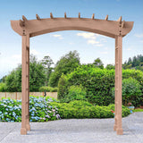 Yardistry Cedar Backyard Arbor, 7.5'H x 6.2'W x 4.9'L