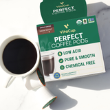Vitacup Low Acid Perfect Coffee Pods, USDA Organic, Dark Roast, 60-Count