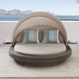 OVE Decors Sienna Oval Daybed Outdoor Patio Canopy Bed with Washable Cushions