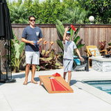 GoSports Stained Wood Cornhole Set - 2 Cornhole Boards