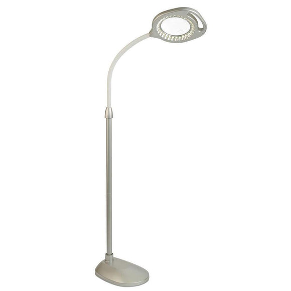 OttLite 2-in-1 LED Magnifier Floor and Desk Lamp with Flexible Neck, L 15.62