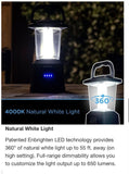 Enbrighten 650 Lumen Rechargeable LED Lantern with USB Power Bank