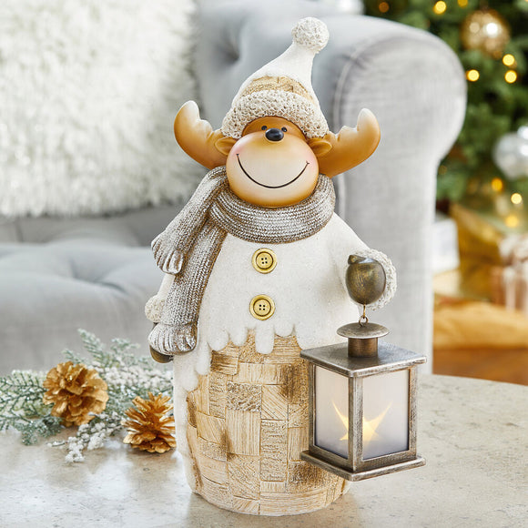 Holiday Figurine with LED Lantern