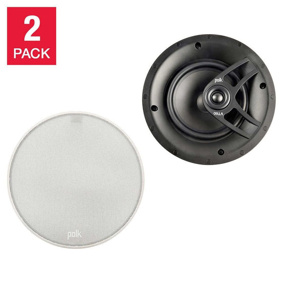 Polk Audio VT60 In-Ceiling Speakers, 2-pack