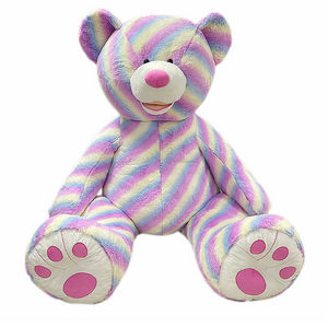 93" Hugfun Plush Bear, Rainbow or Blonde Jumbo Bear