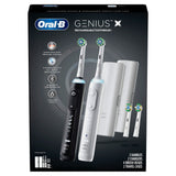 Oral-B Genius X Rechargeable Toothbrush, Smart Pressure W/Bluetooth, 2-Pack