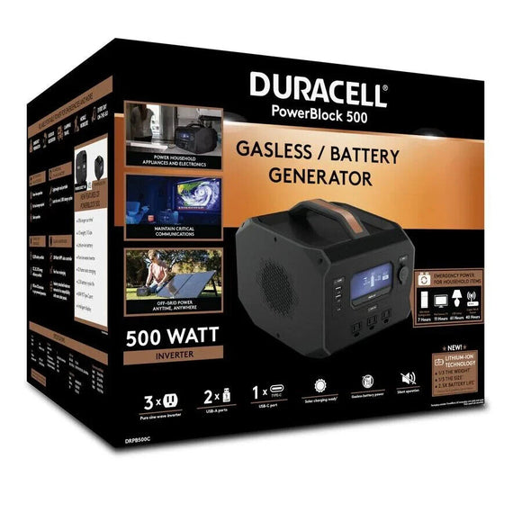 Duracell PowerBlock 500 Portable Gasless Battery Generator