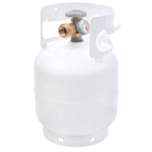 Flame King 5 Lb Steel Propane Cylinder Tank Refillable With OPD Valve Built-in Gauge