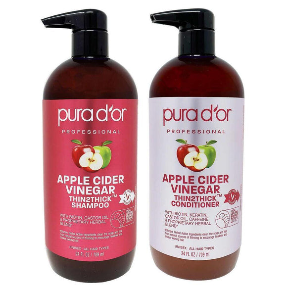 Pura d'or Apple Cider Vinegar Thin2Thick Clarifying and Detoxing Shampoo