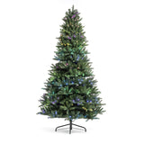 7.5' Twinkly Pre-Lit Artificial Christmas Tree,  App-controlled 600 RGB LED Twinkly Lights