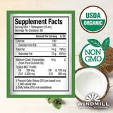 Windmill Natural Vitamins Windmill USDA Organic MCT Oil, 32 Ounces