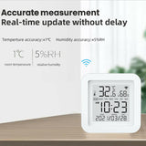 Tuya Smart Temperature and Humidity Sensor, LCD Digital Screen Display
