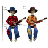 Animated Dueling Banjo Skeletons, Play Music & Phrases Halloween Decoration