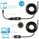 OWSOO 6 LED 5.5MM Lens Endoscope Inspection Borescope USB Wire Snake Tube Camera