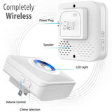Fosmon Add-on Led Wireless Door Chime Receiver Open Entry Security Alarm Doorbell