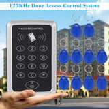 125KHz Single Door Proximity RFID Card Access Control System Keypad Include 10pcs Keyfobs