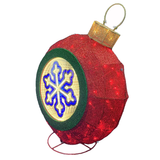 32" Snowflake Glitter Ornament w/LED Lights
