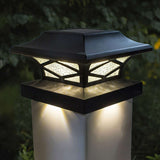 Classy Caps Kingsbridge Dual Lighted Solar Post Cap, 2-pack Landscape Lighting