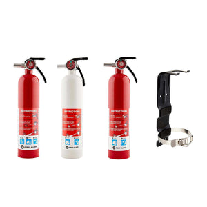 First Alert Rechargeable Fire Extinguisher Kit, 3-Pack Rechargeable Home Garage Auto Marine