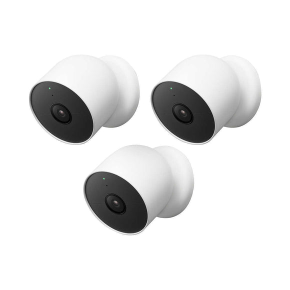 Google Nest Cam Outdoor or Indoor Wireless Security Camera, 3 Pack