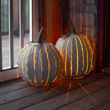 Desert Steel Pumpkin Luminary Set, Orange or White Finishes