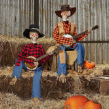 Animated Dueling Banjo Skeletons, Play Music & Phrases Halloween Decoration