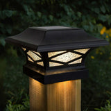 Classy Caps Kingsbridge Dual Lighted Solar Post Cap, 2-pack Landscape Lighting