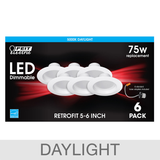 Feit Electric Enhance Dimmable LED 5/6 Inch Retrofit Kit, 6 Pack