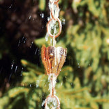 The Crocus Rain Chain by Good Directions, Pure Copper Chains