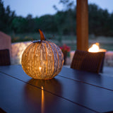 Desert Steel Coffee Pumpkin Luminary Set, 18" Halloween Decor