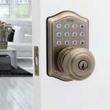 Honeywell Antique Brass Keypad Electronic Knob Entry Door Lock