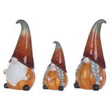 Fall Harvest Gnomes Home Decor Pumpkin, Set of 3