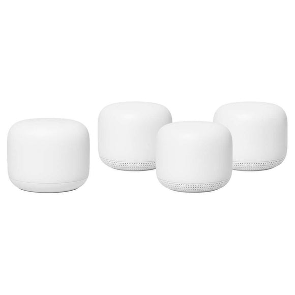 Google Nest Wifi Router, AC2200 Smart Mesh Wi-Fi Router, 4 pack