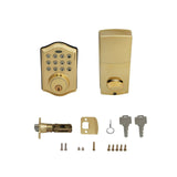 Honeywell Safes & Door Lock, Electronic Entry Deadbolt with Keypad, Polished Brass