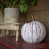 Desert Steel Coffee Pumpkin Luminary Set, 18" Halloween Decor