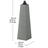 Stylecraft 25" Square Patio Torch Tower, Stone Composite Material