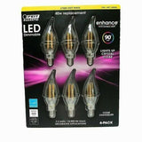 Feit Electric LED Chandelier Bulb Soft White, 12-pack