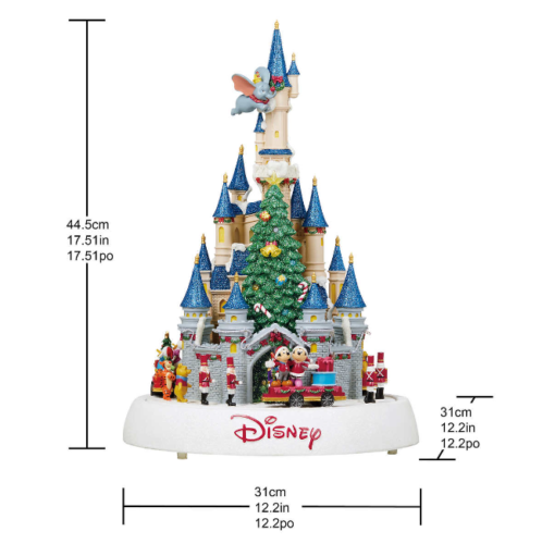 Animated popular Disney Holiday Castle with Parade, Music Lamp with Lights