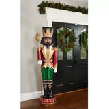 6Ft LED Polyresin Christmas Nutcracker with Music, 19.5 in × 20.5 in × 72 in