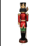 6' LED Polyresin Christmas Nutcracker with Music, 19.5 in × 20.5 in × 72 in
