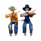 Animated Dueling Fiddler Skeletons, Automatic Motion or Sound Sensor Activation