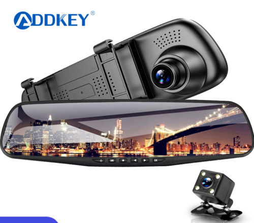 Addkey 4.3 Car Dvrs Video Recorder Dash Cam Full HD 1080P Mirror Dvr Loop Motion