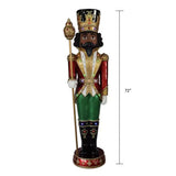 6' LED Polyresin Christmas Nutcracker with Music, 19.5 in × 20.5 in × 72 in